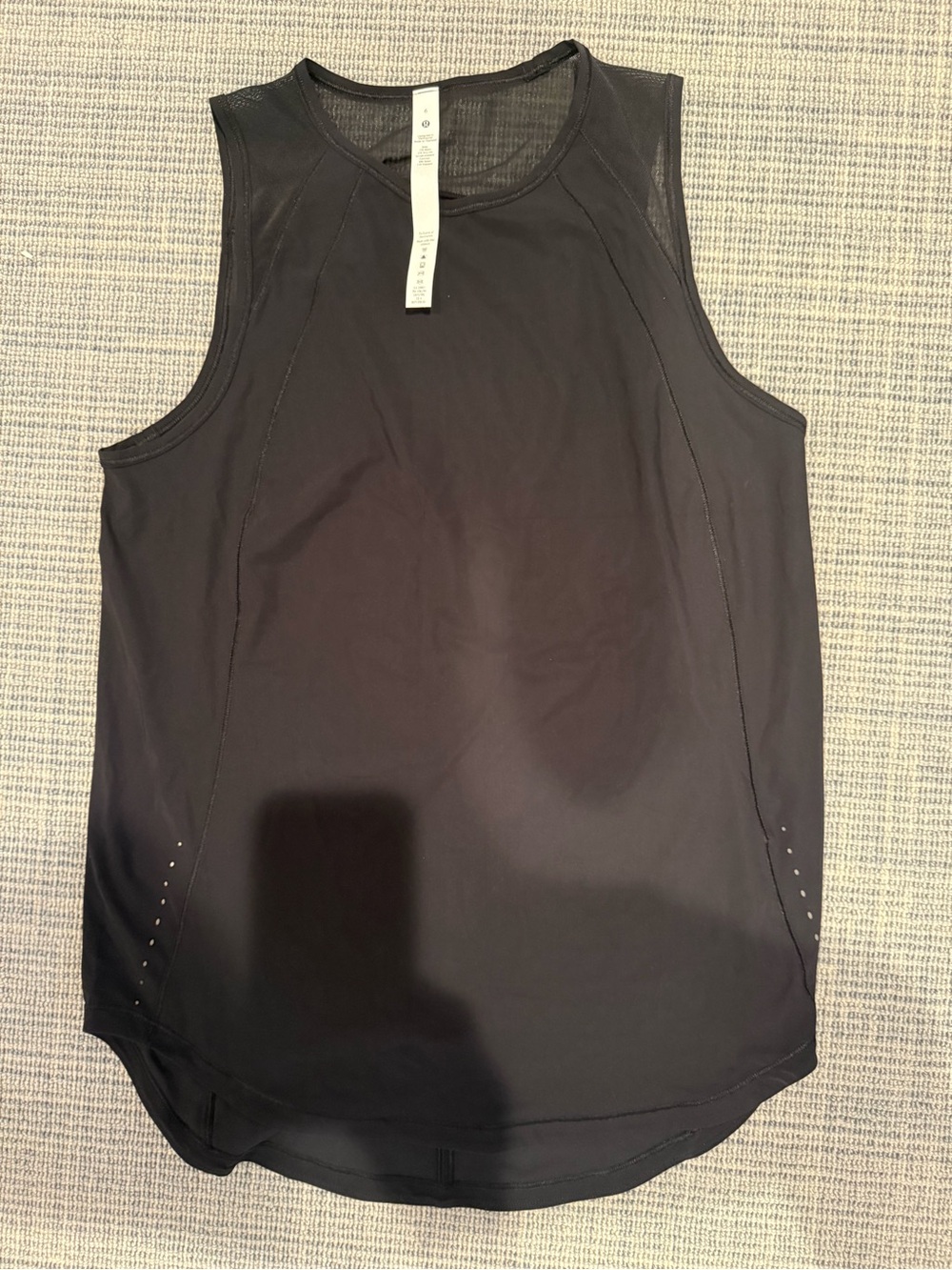 lululemon athletica Black Sleeveless Mesh-Back Performance Tank